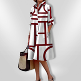 Helena - Geometric Midi Dress