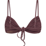 Rosmunda Ruffled Bikini - Chocolate Color