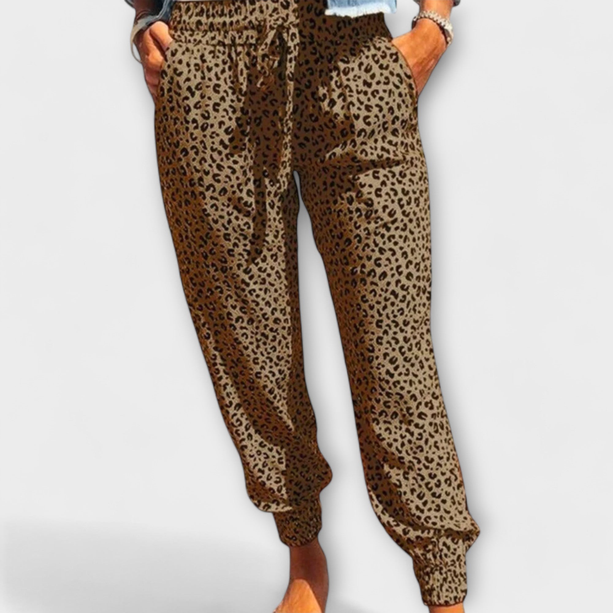 Felicidade - Leopard Print Wide-Leg Trousers