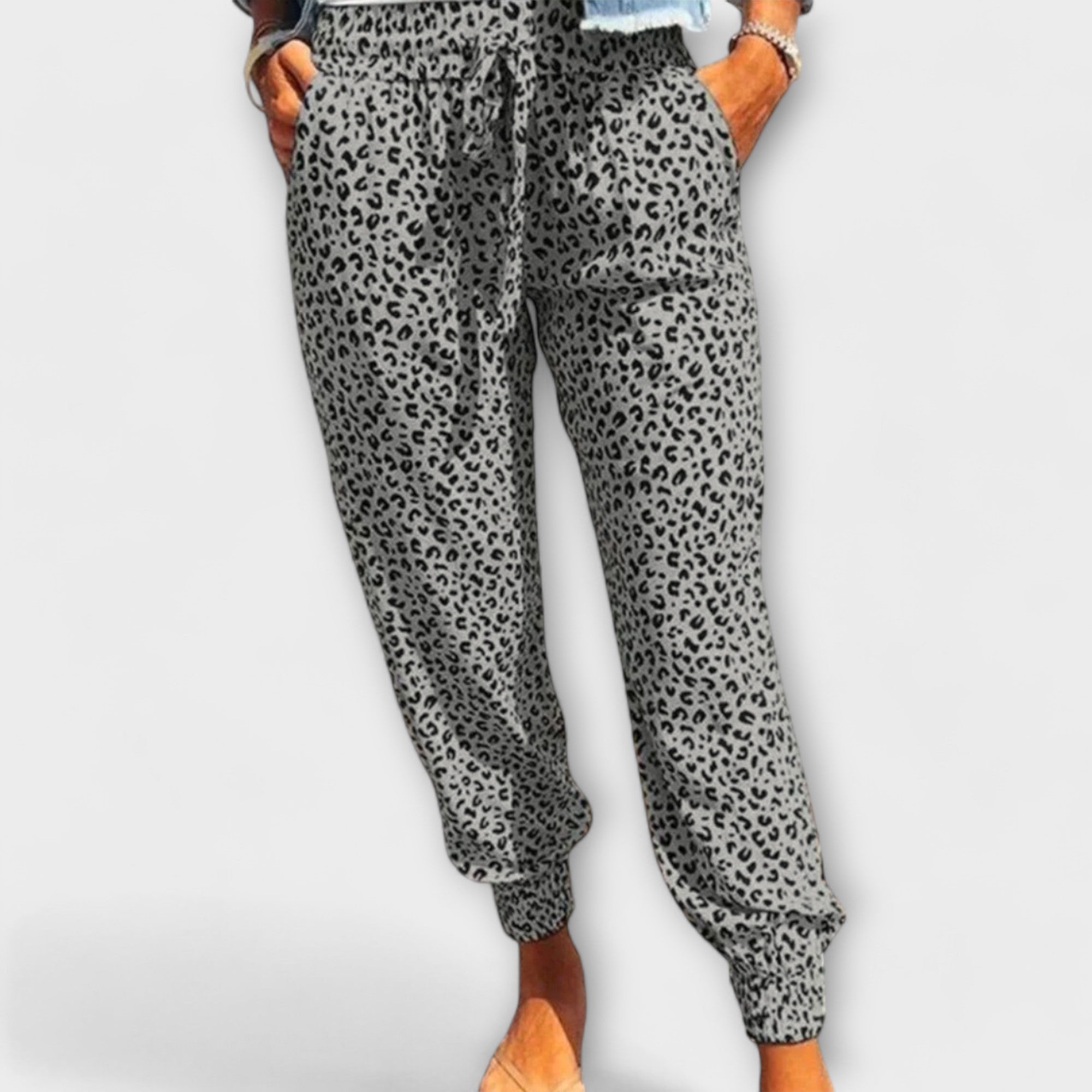Felicidade - Leopard Print Wide-Leg Trousers