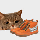 Kitty - Kožené boty pro fanoušky koček