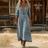 Maria - Vintage-Inspired Casual Dress with Long Sleeves