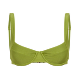 Abra Thin Support Bikini Top - Green