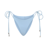 Světle modré bikini kalhotky Blossom s bočním vázáním