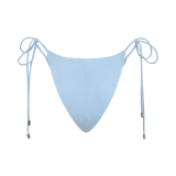 Světle modré bikini kalhotky Blossom s bočním vázáním