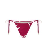 Marquise Bikini Bottom - Dragonfruit Print with Floral Design