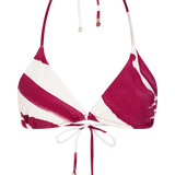 Marquise Bikini Top - Dragon Fruit Floral Print