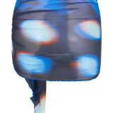 Síťovaný šál Nena - Abstraktní modrý design