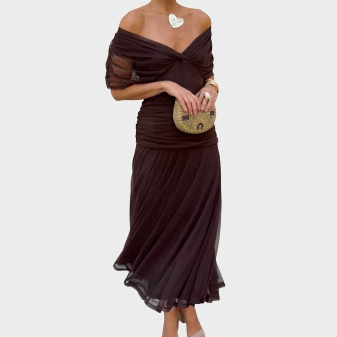 Luana - Elegantní šaty s V-výstřihem