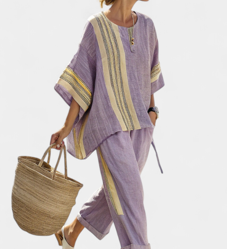 Lorena - Boho sada z lněného a bambusového materiálu