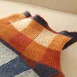 Colorful Checked Knit Sweater