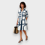 Helena - Geometric Midi Dress