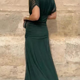 Luana - Elegantní šaty s V výstřihem