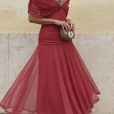 Luana - Elegantní šaty s V výstřihem