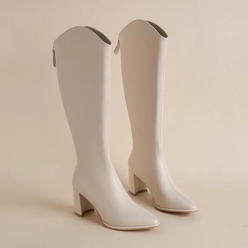 Hilda - Elegantní zimní boty na podpatku s robustním designem