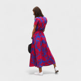 Růžové Lilie - Boho Stylové Šaty