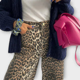 Chandra - Vintage džíny s leopardím potiskem