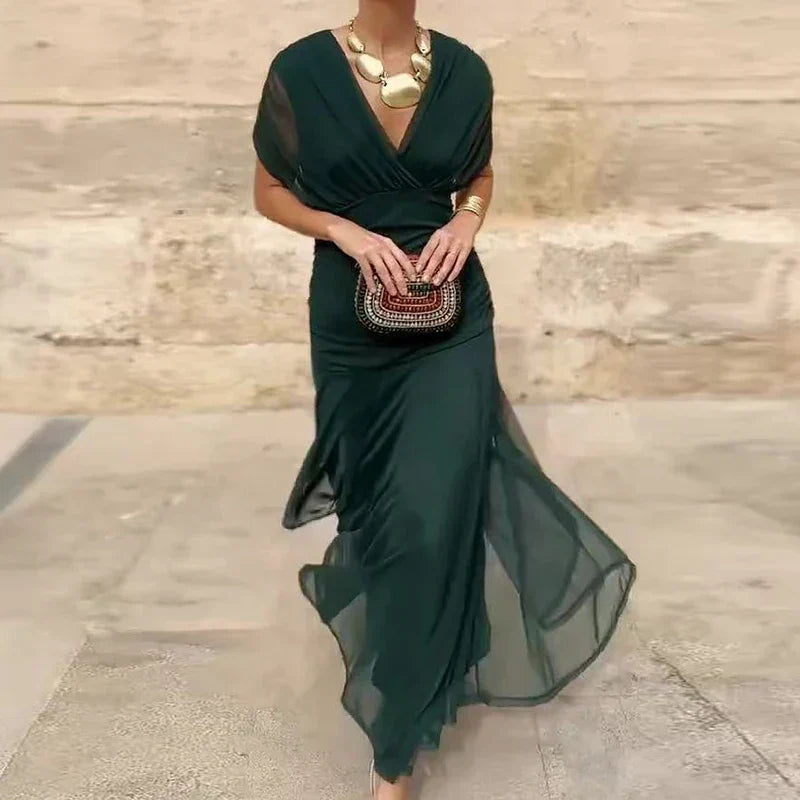 Luana - Elegantní šaty s V-výstřihem