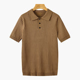 GIMCHEON Pletené Polo Tričko
