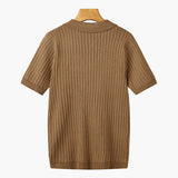 GIMCHEON Pletené Polo Tričko
