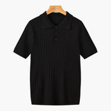 GIMCHEON Pletené Polo Tričko