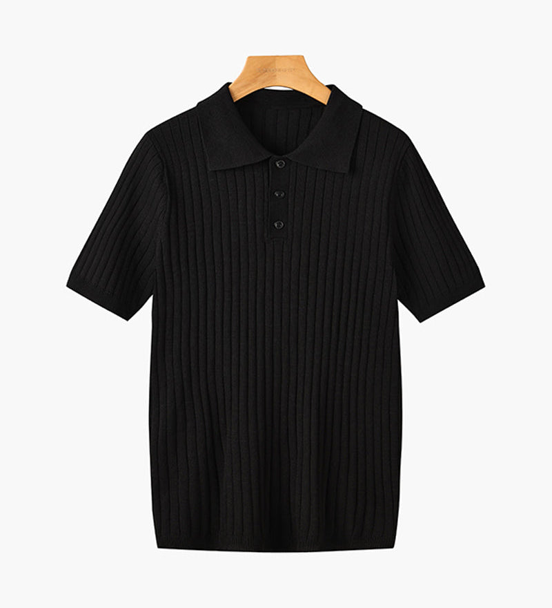GIMCHEON Pletené Polo Tričko