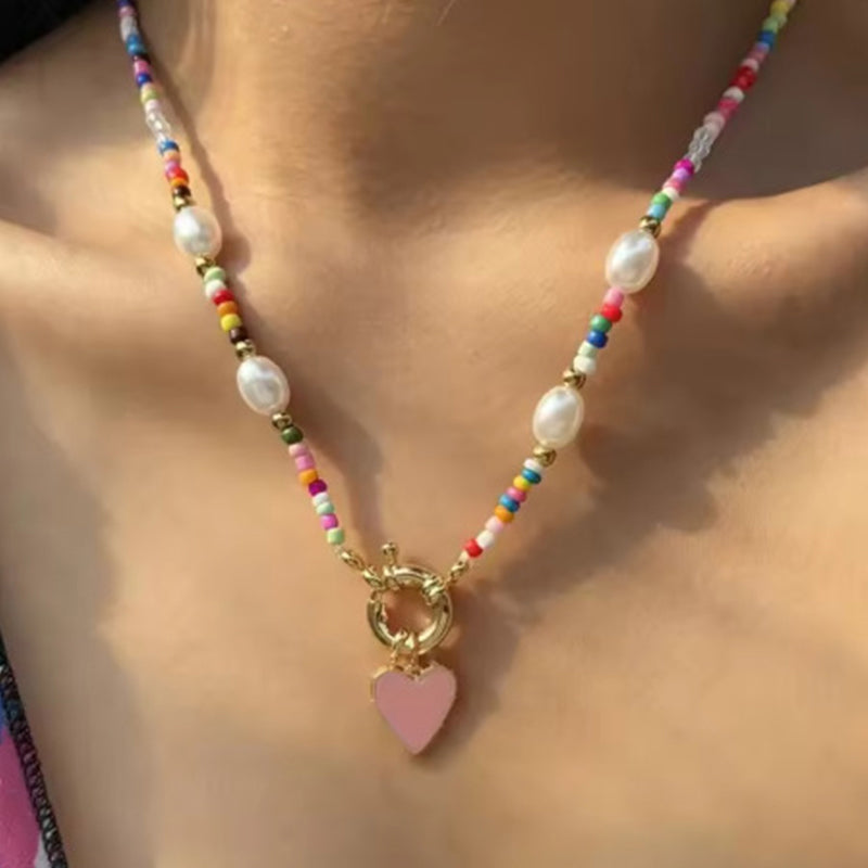 Bohemian Colorful Beaded Necklace