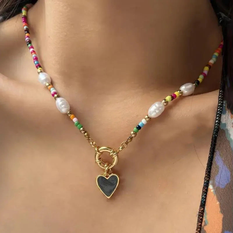 Bohemian Colorful Beaded Necklace