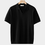 Elegantní černé polo s jemným límečkem
