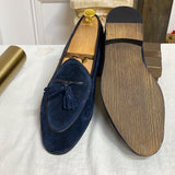 Monte-Carlo Suede Loafers with Pompom - Nautical Style