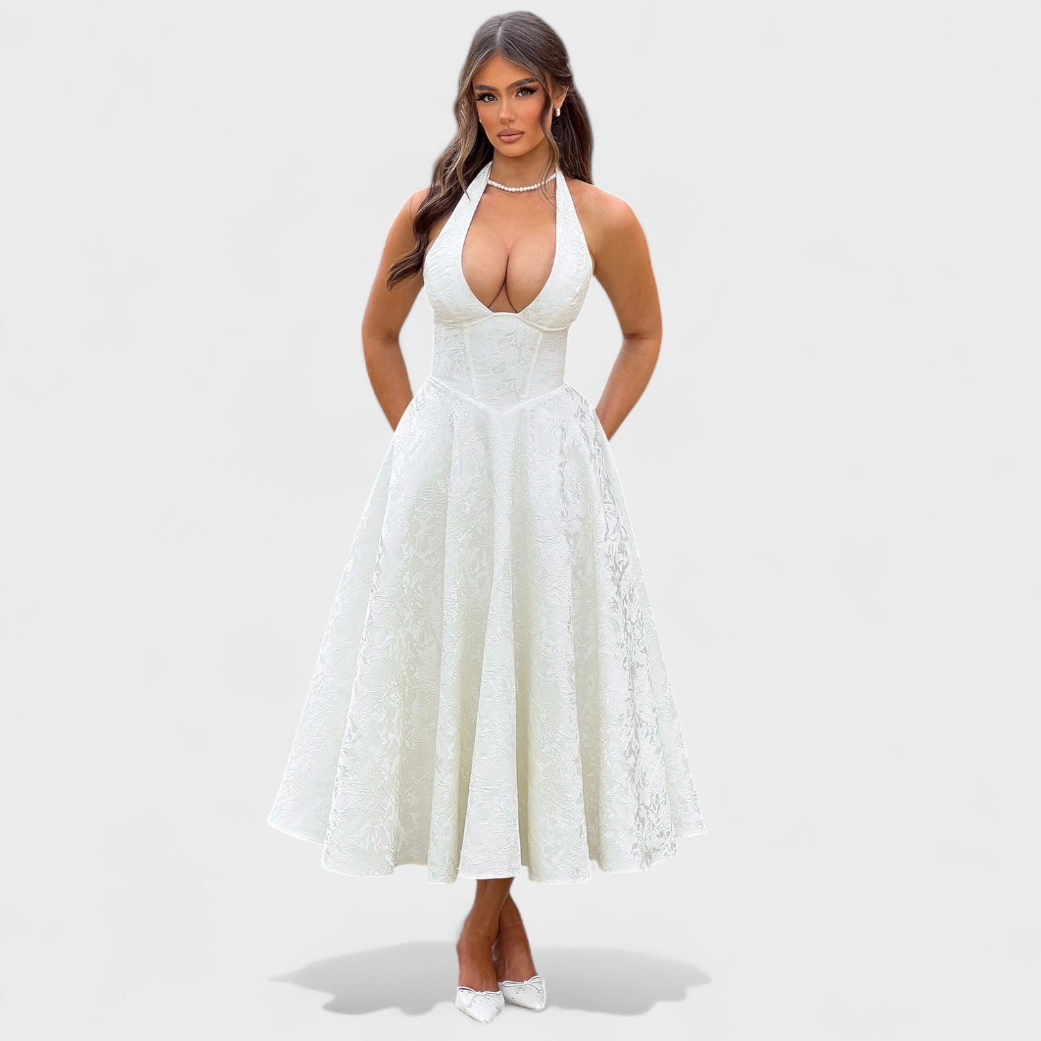 Efi - Textured Midi Dress
