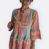 Madalena - Boho Šaty s Volány a Elegantním Střihem