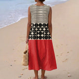 Sara - Geometric Dress at Sunset