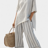 Clarisse - Asymmetrical Blouse Set