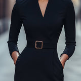 Iara - Elegantní černé přiléhavé šaty