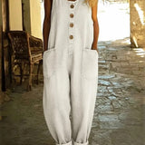 Graça - Retro Distressed Denim Overall