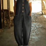 Graça - Retro Distressed Denim Overall
